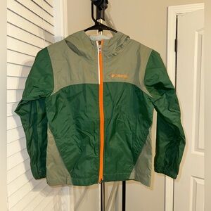 Columbia Green and Olive Kids Raincoat